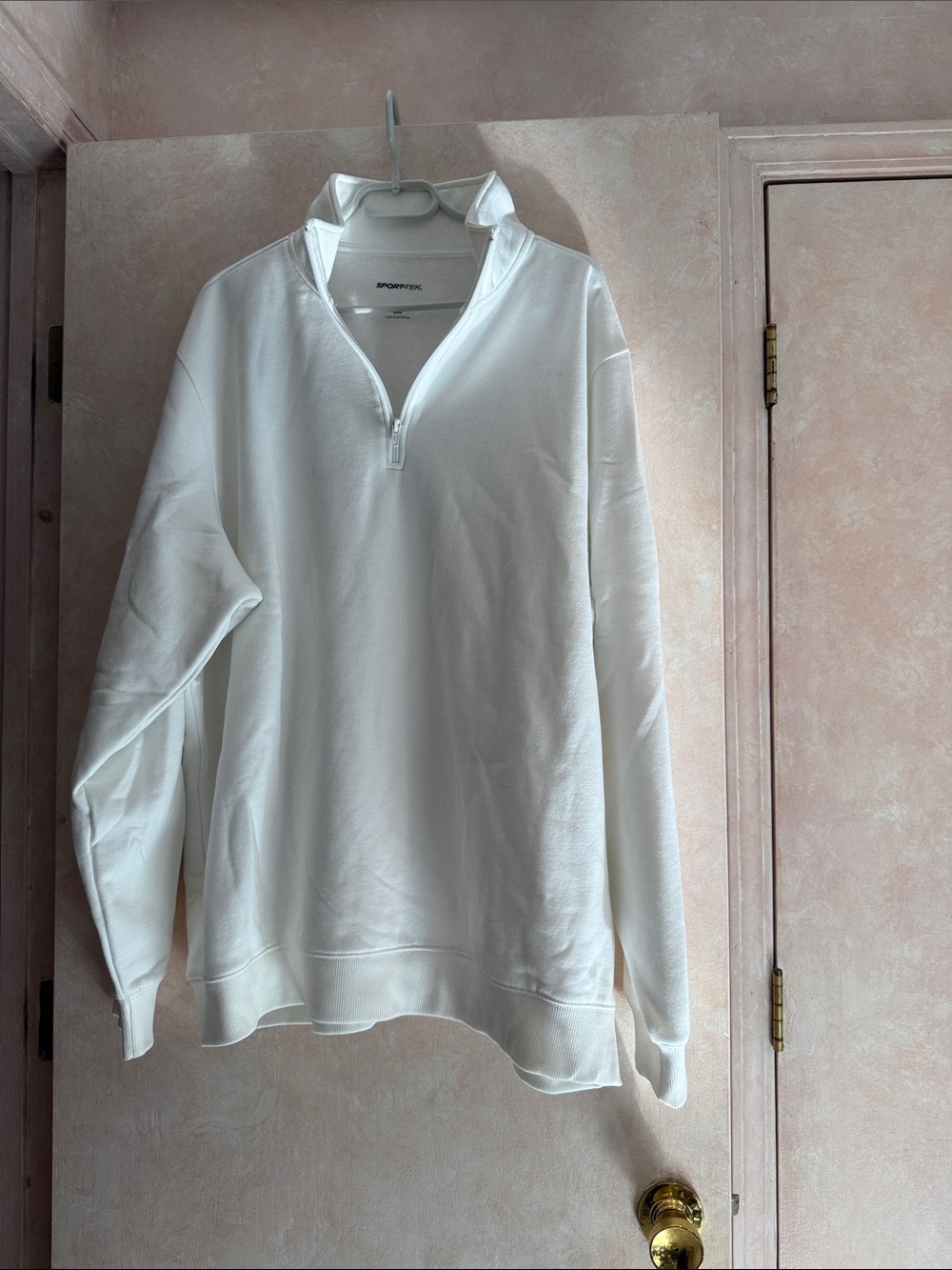 Sport-Tek White Crewneck Top with Subtle Logo